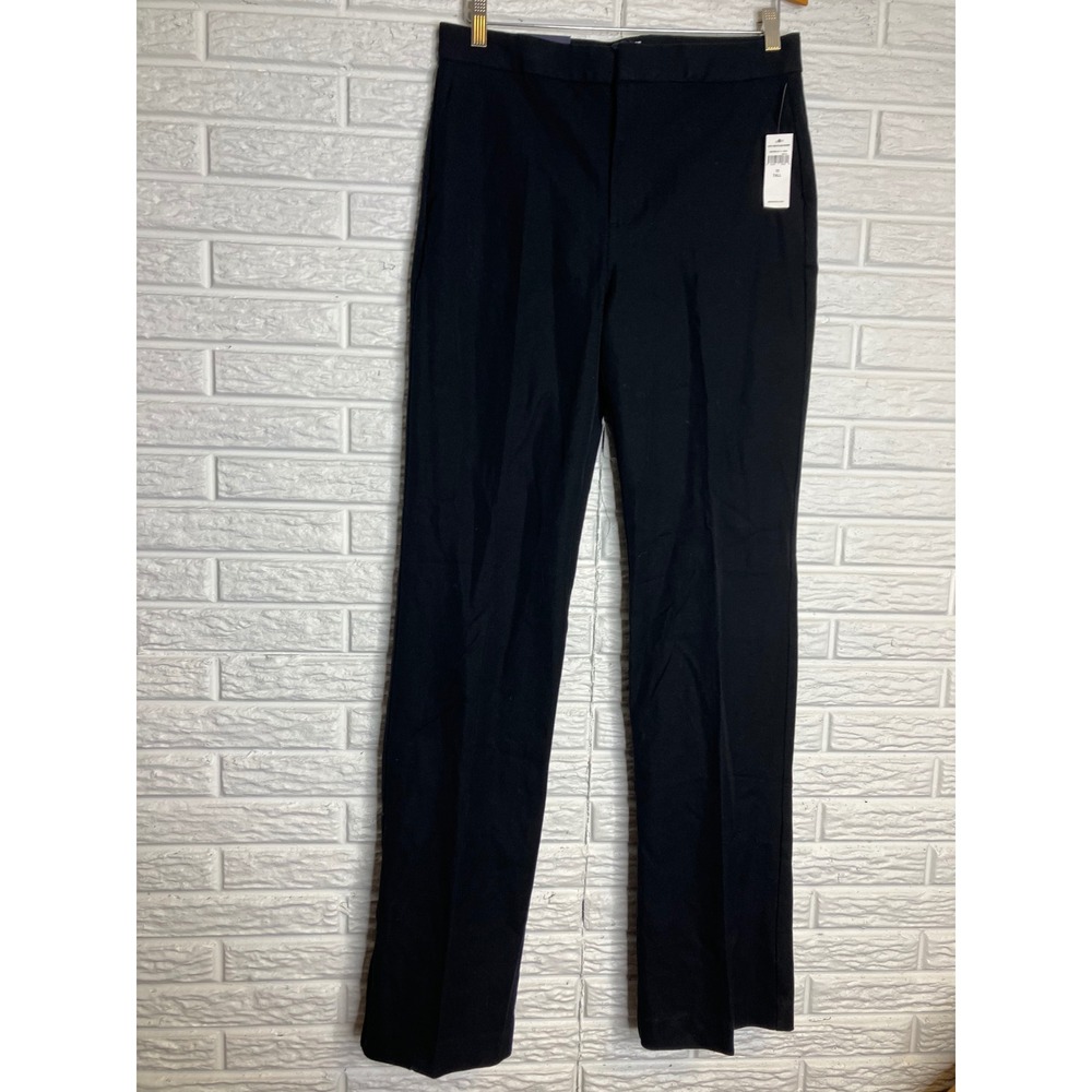 Gap High Rise Slim Boot Pants Women 10 Tall Black NWT Stretch Workwear